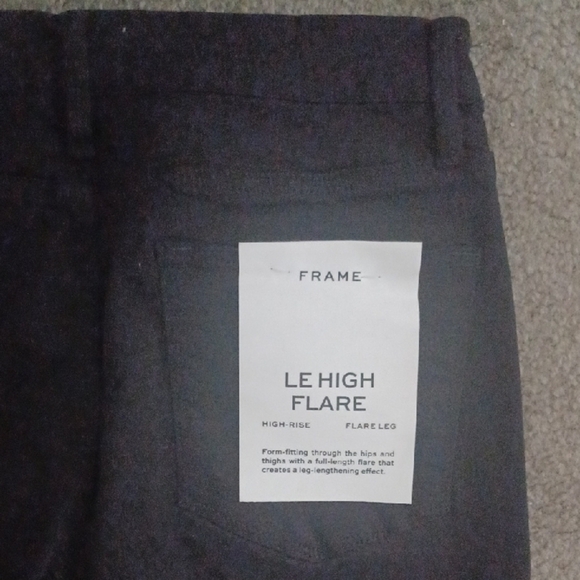 Black Denim Jeans, Le High Flare, 32 - Picture 6 of 10